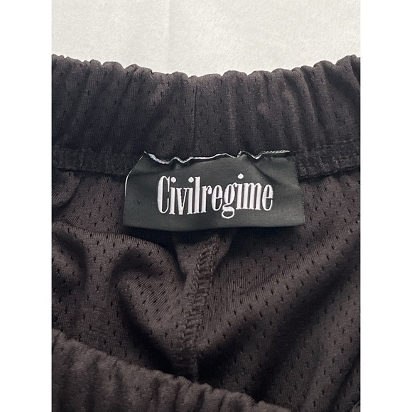 Civil Regime Civil Too Fast Mesh Basketball Shorts Men’s Medium Black Beige - Picture 12 of 16